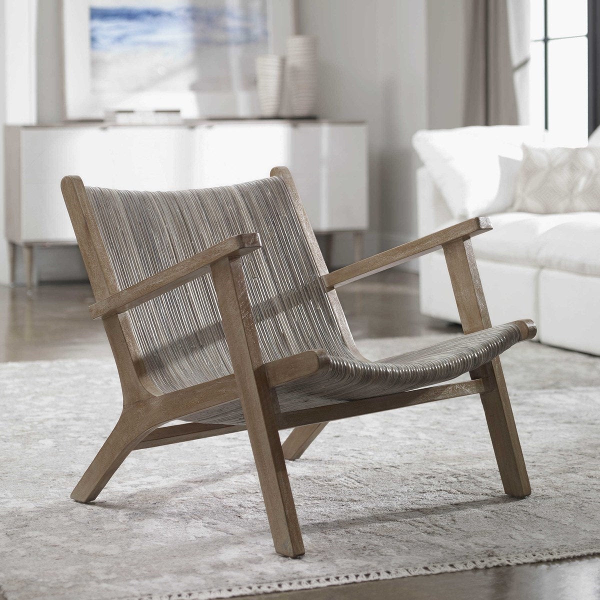 Straw Accent Chair